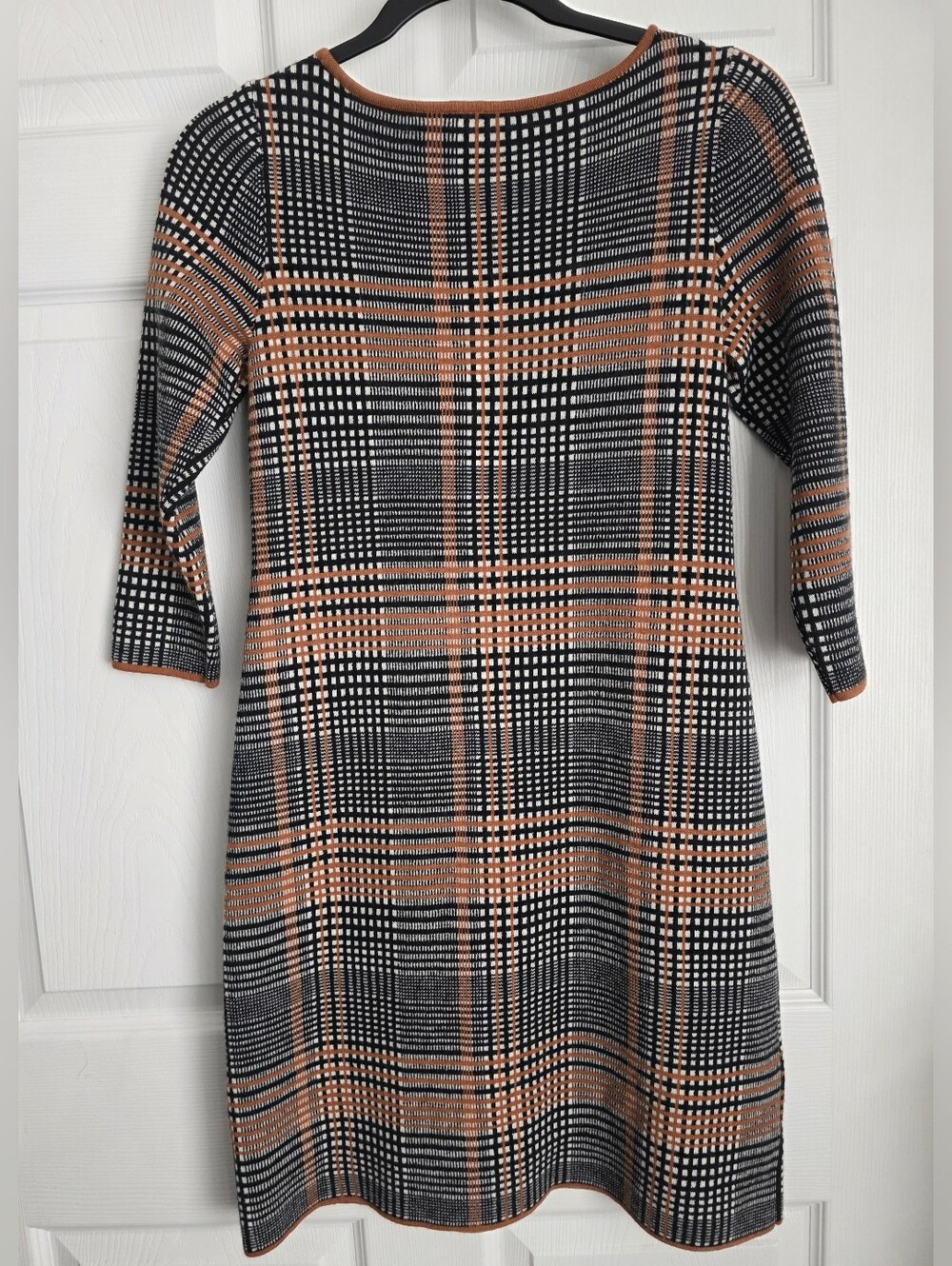 Ann Taylor Plaid Knit Wool Blend Sheath Sweater Dress Size XSP Dark Academia